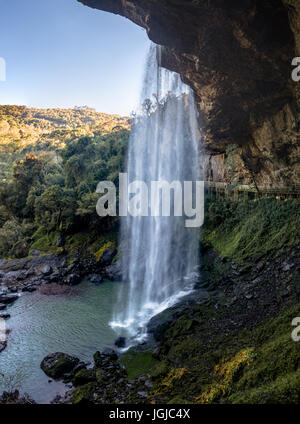 Salto Ventoso Waterfall - Farroupilha, Rio Grande do Sul, Brazil Stock Photo