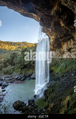 Salto Ventoso Waterfall - Farroupilha, Rio Grande do Sul, Brazil Stock Photo