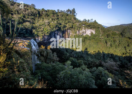 Salto Ventoso Waterfall - Farroupilha, Rio Grande do Sul, Brazil Stock Photo