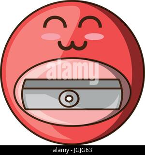 Cute sharpener cartoon icon vector illustration graphic design Stock Vector