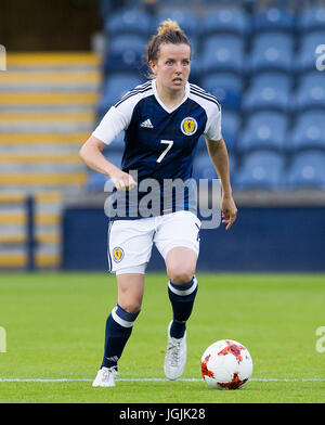 Scotland Women's Hayley Lauder during the International Challenge match at Stark's Park, Kirkcaldy. PRESS ASSOCIATION Photo. Picture date: Friday July 7, 2017. See PA story SOCCER Scotland Women. Photo credit should read: Jeff Holmes/PA Wire. RESTRICTIONS: Use subject to restrictions. Editorial use only. Commercial use only with prior written consent of the Scottish FA. Stock Photo