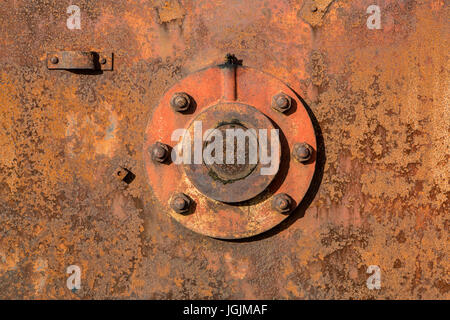Old rusty metal plate Stock Photo