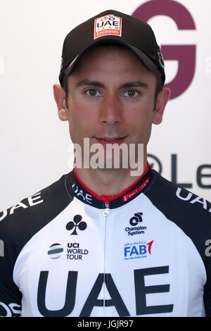 Duesseldorf, Germany. 29th June, 2017. Diego Ulissi from Italy of the UAE Team Emirates for the Tour de France 2017, photographed in Duesseldorf, Germany, 29 June 2017. Photo: Daniel Karmann/dpa/Alamy Live News Stock Photo