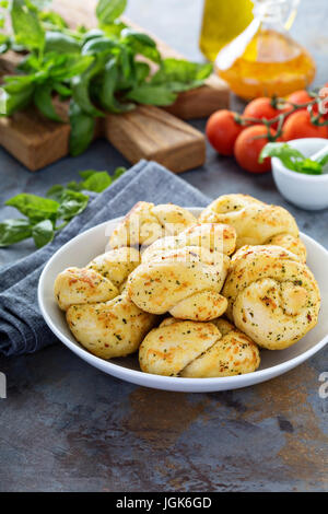 Garlic and cheese dinner rolls Stock Photo