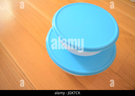 Close up on food containers Stock Photo