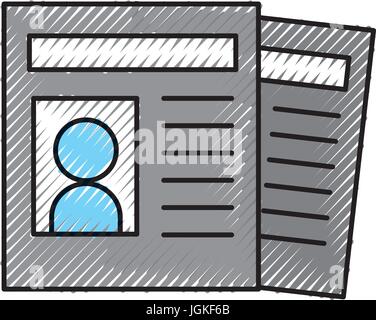 curriculum vitae isolated icon Stock Vector