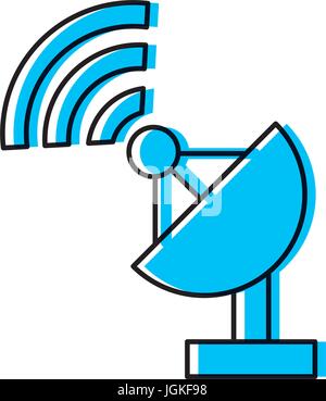 antena satelite isolated icon Stock Vector