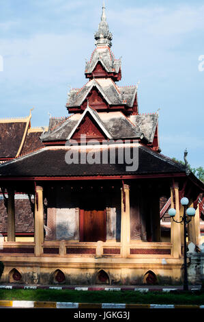 Tripitaka library, Wat Si Saket, Vientiane, Laos Stock Photo