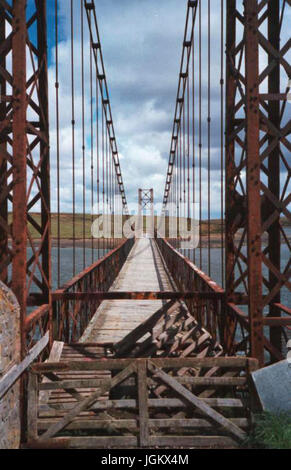 The most southerly Suspension Bridge in the world Stock Photo