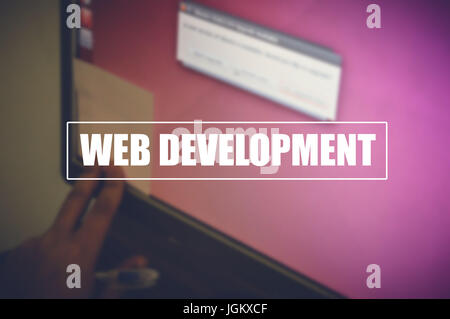 web development concept background Stock Photo