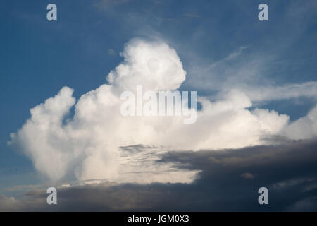 fair weather clouds on a hot afternoon in Texas Stock Photo