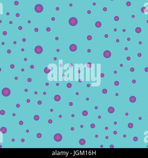 Floral pattern on the cyan background Stock Vector