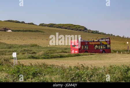 Beachy Head, Sussex - June 11, 2015:  Beachie Head pub nestling in the south downs hills. Head, Sussex - June 11, 2015:  Beachie Head pub nestling Stock Photo