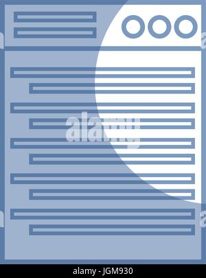 silhouette technology window element and website document Stock Vector