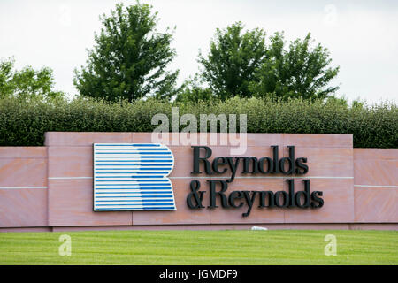 A logo sign outside of the headquarters of The Reynolds and Reynolds Company in Dayton, Ohio on June 30, 2017. Stock Photo