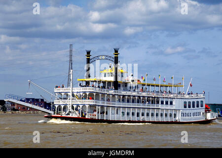 New Orleans - Bicycle steamboat-Creole queen, New Orleans - Raddampfer-Creole Queen Stock Photo