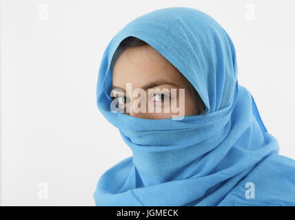 Woman veils - Woman disguised, Frau verschleiert - Woman disguised Stock Photo