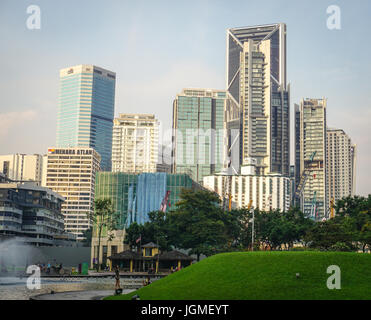 Kuala Lumpur, Malaysia - Jun 6, 2015. Cityscape in Kuala Lumpur, Malaysia. Kuala Lumpur remains as the economic and business centre of the country. Stock Photo