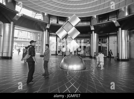 Kuala Lumpur, Malaysia - Jun 6, 2015. People at the shopping mall near Petronas Twin Towers in Kuala Lumpur, Malaysia. Stock Photo