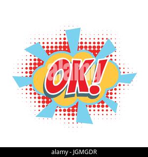 ok comic word Stock Vector