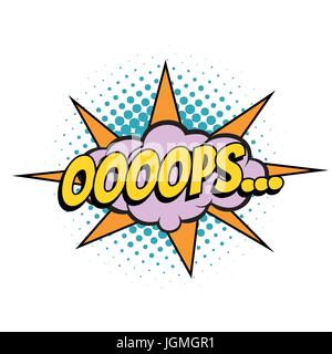 oops comic word Stock Vector