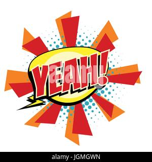 yeah comic word Stock Vector