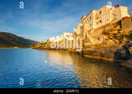 Chora of Andros island early in the morning. Stock Photo