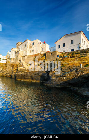 Chora of Andros island early in the morning. Stock Photo