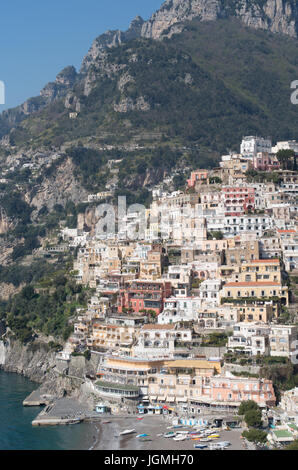 Italy, Campagnia region, Amalfi Coast. The town of Positano Stock Photo