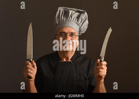 Portrait of a senior chef Stock Photo