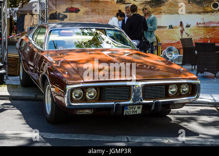 BERLIN - JUNE 17, 2017: Mid-size car Dodge Charger, 1971. Classic Days Berlin 2017. Stock Photo