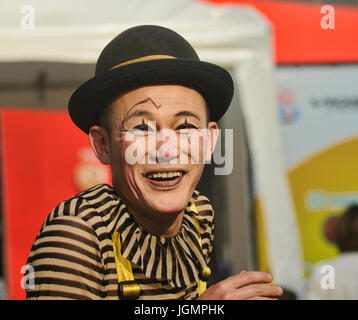 Clown at a street festival in Bangkok, Thailand Stock Photo