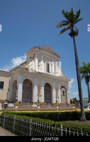 Iglesia Parroquial de la Santisima Trinidad, Plaza Mayor, Trinidad, UNESCO World Heritage Site, Sancti Spiritus, Cuba Stock Photo