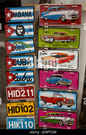 License Plates for sale, Trinidad, UNESCO World Heritage Site, Sancti Spiritus, Cuba Stock Photo
