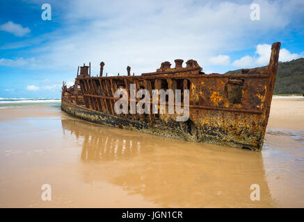 shipwreck alamy unesco maheno fraser queensland heritage island site