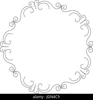 Elegant Victorian with circular shaped frame Stock Vector