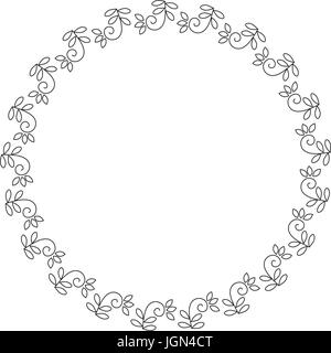 Elegant Victorian with circular shaped frame Stock Vector