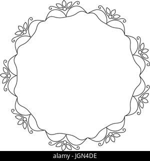 Elegant Victorian with circular shaped frame Stock Vector