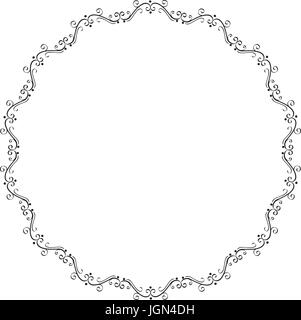 Elegant Victorian with circular shaped frame Stock Vector