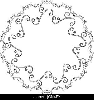 Elegant Victorian with circular shaped frame Stock Vector