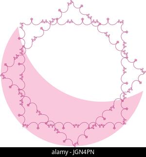 Elegant Victorian with circular shaped frame Stock Vector