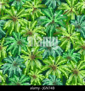 Seamless exotic pattern with tropical leaves. vector pattern. Stock Vector