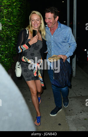 Dennis Quaid out for dinner with his girlfriend, Santa Auzina Featuring