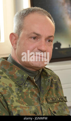 Brigadier-General Dag Baehr, the commander of the German Special Forces Command (KSK), on the unit's base in Calw, Germany, 23 January 2017. Photo: Franziska Kraufmann/dpa Stock Photo