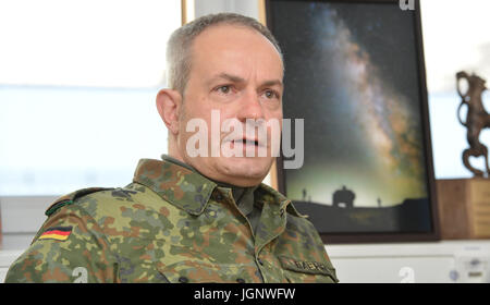 Brigadier-General Dag Baehr, the commander of the German Special Forces Command (KSK), on the unit's base in Calw, Germany, 23 January 2017. Photo: Franziska Kraufmann/dpa Stock Photo