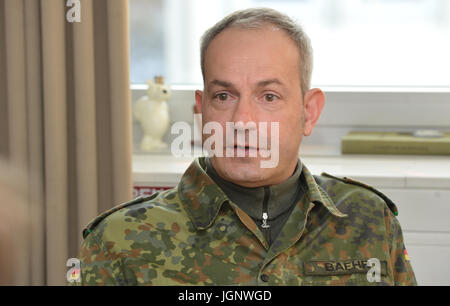 Brigadier-General Dag Baehr, the commander of the German Special Forces Command (KSK), on the unit's base in Calw, Germany, 23 January 2017. Photo: Franziska Kraufmann/dpa Stock Photo