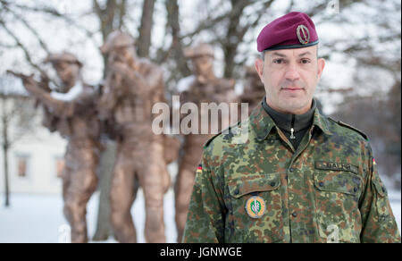 Brigadier-General Dag Baehr, the commander of the German Special Forces Command (KSK), on the unit's base in Calw, Germany, 23 January 2017. Photo: Franziska Kraufmann/dpa Stock Photo