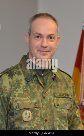 Brigadier-General Dag Baehr, the commander of the German Special Forces Command (KSK), on the unit's base in Calw, Germany, 23 January 2017. Photo: Franziska Kraufmann/dpa Stock Photo