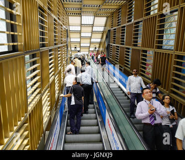 Kuala Lumpur, Malaysia - Jan 17, 2017. People at KL Sentral Shopping Mall in Kuala Lumpur, Malaysia. Shopping in Malaysia contributed RM7.7 billion (U Stock Photo