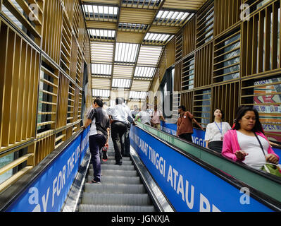 Kuala Lumpur, Malaysia - Jan 17, 2017. People at KL Sentral Shopping Mall in Kuala Lumpur, Malaysia. Shopping in Malaysia contributed RM7.7 billion (U Stock Photo